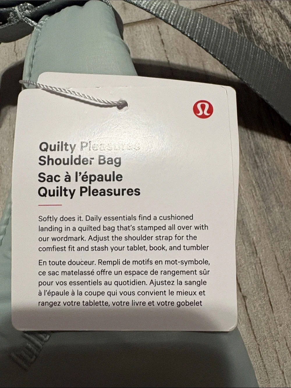lululemon athletica Quilted Sage Green Hobo Bag